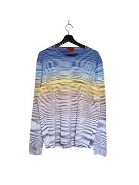 Missoni Striped Knit Sweater Blue Gradient Made in Italy